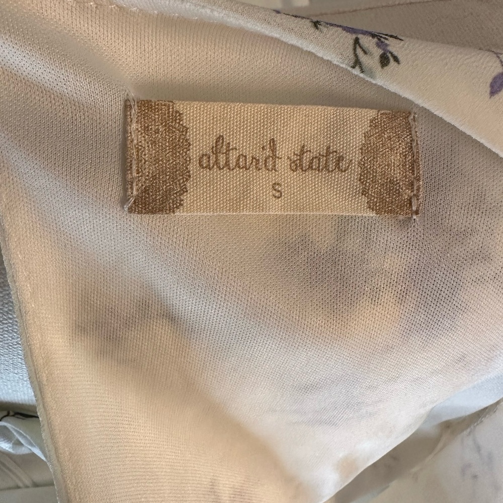 Altar'd State Cream and Blue Floral Mini Dress - Picture 7 of 7